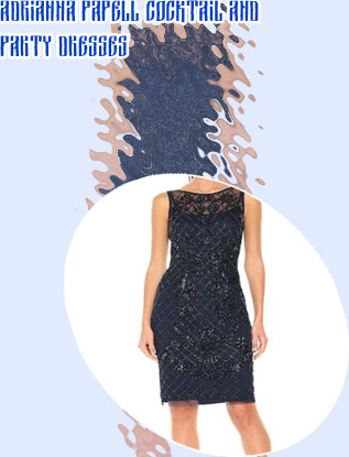Adrianna papell navy cocktail dress