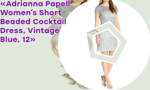 Adrianna papell short beaded cocktail dress