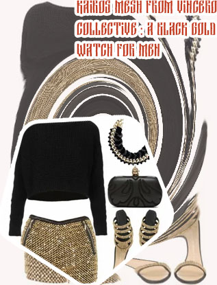 Black and gold casual outfits for ladies