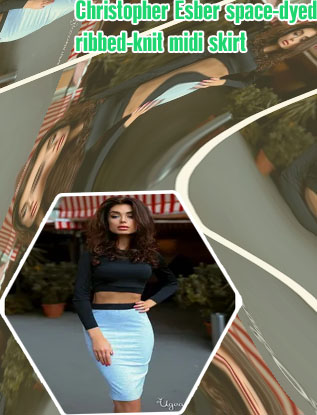 Black top skirt set
