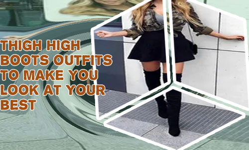 Classy thigh high boots outfit