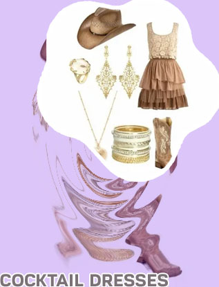 Country chic cocktail dress
