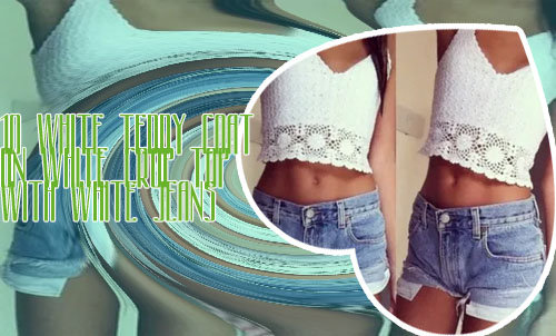 Cute outfits with white crop top