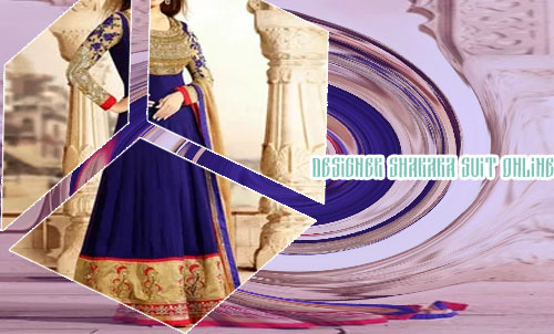 Dark blue party frock designs for ladies