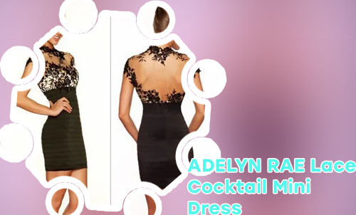 Lace cocktail mini dress