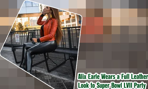 Leather pants party outfit
