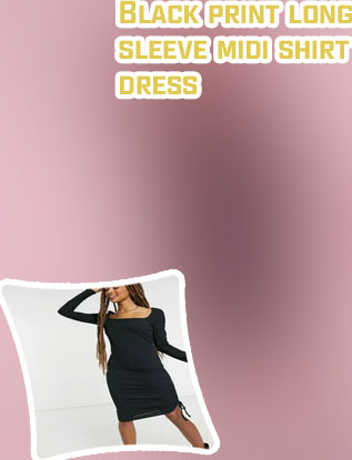 New look black shirred square neck midi dress