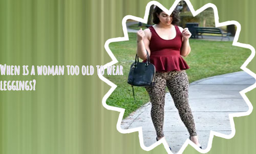 Old lady in leggings