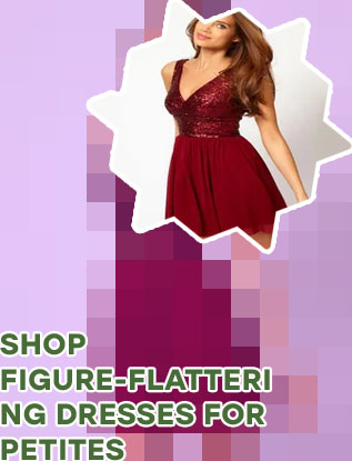 Party dress petite womens