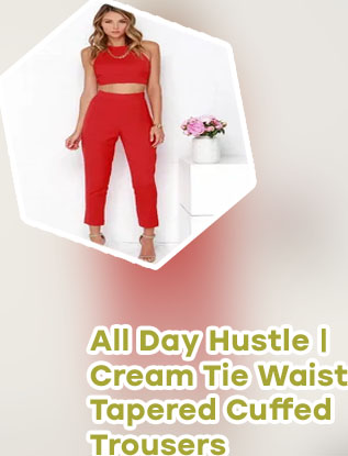 Red two piece outfit