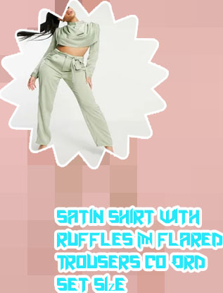 Satin trouser co ord