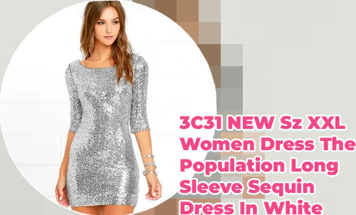 Sequin white party dress