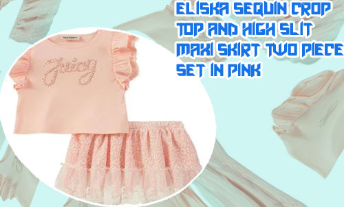 Sparkly pink two piece set