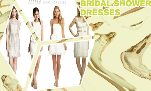 White cocktail dress bridal shower