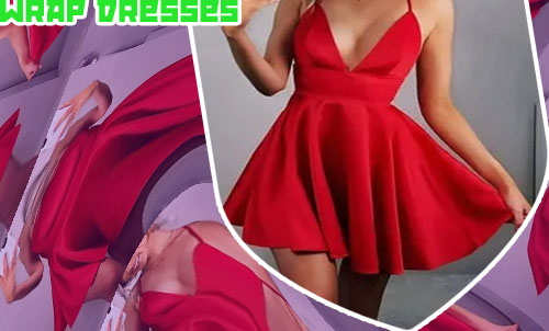 Wrap over party dress