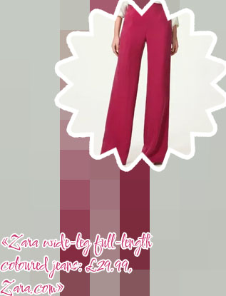 Zara pink pants wide leg